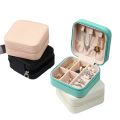 Leather Jewellery Organizer Box with Zipper | Ear Rings & Necklace_Bracelets Holder | Small Jewelry Box Vanity Hanger Stand Velvet. 