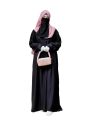 Black Button Style Georgette Abaya for Girls women Modest Abaya Islamic Dress Elegant Abaya Fashion Traditional Abaya Women's Abaya Black Abaya Designer Abaya. 