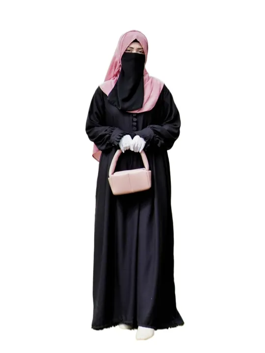 Black%20Button%20Style%20Georgette%20Abaya%20for%20Girls%20women%20Modest%20Abaya%20Islamic%20Dress%20Elegant%20Abaya%20Fashion%20Traditional%20Abaya%20Women's%20Abaya%20Black%20Abaya%20Designer%20Abaya%20-%20Image%204
