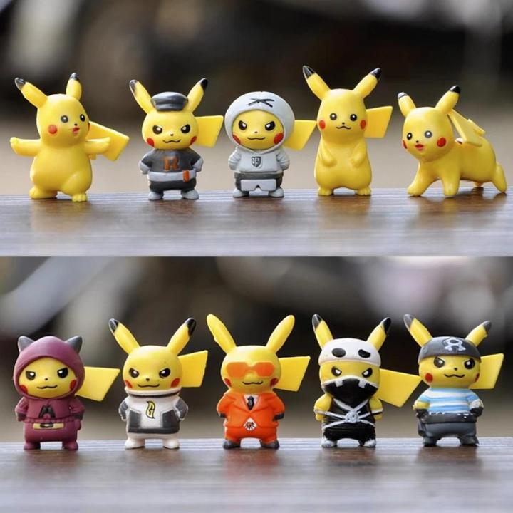 10pcs/6pcs Pokemon Pikachu Action Figure Pet Collection Pocket Monster Anime Model Toys Doll Kids Christmas Gift Children Gifts