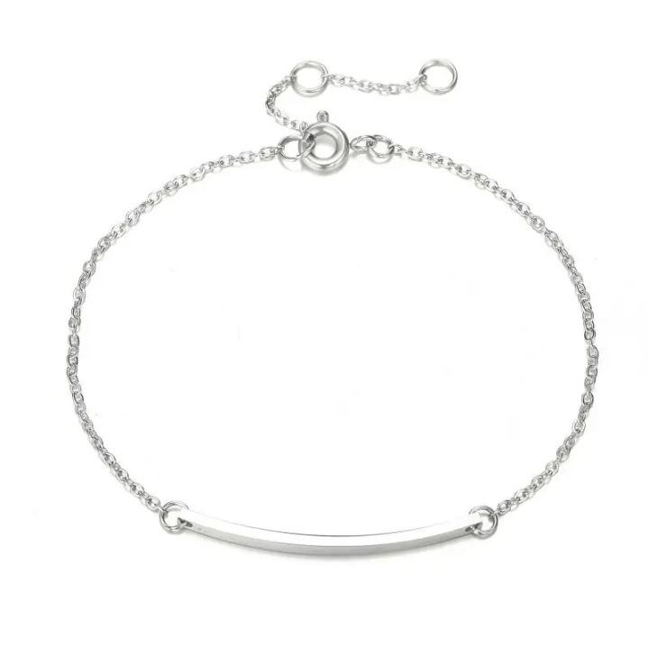 【Top mobile】316L Stainless Steel Bracelet Square Bar Rod Charm Bangle Gold Silver Color Friendship Bracelet