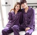 New Satin Silk Couple Night Suit (Night Wear) One Suit For Men And One Suit For Women. 