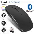 Spot Technology Rechargeable Wireless RGB Mouse Bluetooth Mouse Computer Ergonomic Mini Usb Mause 2.4Ghz Silent Macbook Optical Mice For Laptop Pc. 