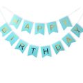 Happy Birthday Decoration Set Theme Including ( 30x Balloons, 3x confetti Balloons Blue, Happy Birthday Banner and Silver Foil Curtain 3x6). 