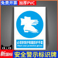 Must wear protective shoes, protective gloves, instructions, safety signs, factory inspection, warning signs, custom-made factory production workshops, warehouse notices, notices, prompts, slogans, signs, a full set of customization. 