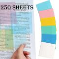 250PCS Waterproof Transparent Sticky Notes Memo Pad 50 Sheets Stickers Daily To Do List Note Paper for Student Office Stationery. 