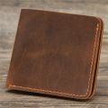 Handmade Leather Wallet Men Retro Short Man's wallet Durable Real Leather Wallet Handmade Breif Cartera Hombre. 