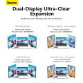 Baseus Laptop Docking Station Dual Monitor, 9 in 1 USB C HUB with 2 HDMI 4K, 100W PD, SD/TF Card Reader, Type C Multiport Adapter for MacBook/HP/Lenovo. 