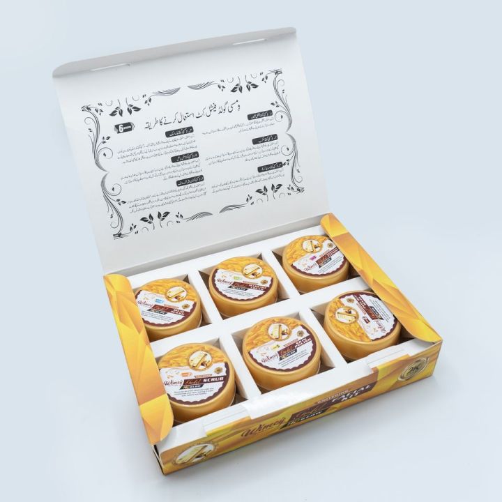 Wimcy%20Whitening%20Gold%20Facial%20Kit%20HD%20Glow%20300ML%20%20Gold%20Scrub%20%20Gold%20Massage%20Cream%20%20Gold%20Peel%20Off%20Mask%20%20Gold%20Skin%20Polish%20%20Gold%20Double%20Action%20Cleanser%20%20Gold%20Mud%20Mask%20-%20Image%204