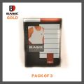 Basic Cotton Vest (Bunyan) - Gold - Pack of 3. 