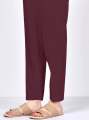 Maroon Straight Trouser/Pant/Capri For Girls/Ladies-Non See Through Fabric. 