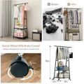 Multi-Function Triangle Coat Rack Removable Bedroom Hanging Clothes Rack with Wheels Floor Standing Coat Rack Clothes Hanger. 