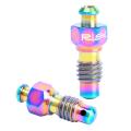 2Pcs Bike Hydraulic Disc Brake Exhaust Bolt Clip Filling Oil Screw Rainbow. 