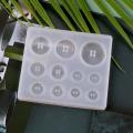 DIY Silicone Mold Resin Button Handmade Resin Mold with Hole. 