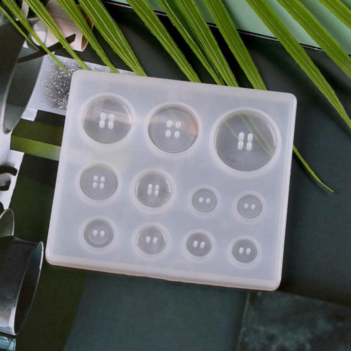 DIY Silicone Mold Resin Button Handmade Resin Mold with Hole