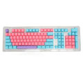 PBT Keyboard Keycaps 2 Color Injection Molding Light Transmission OEM Height DIY Combination Keycaps for Mechanical Keyboard Pink Blue Purple. 