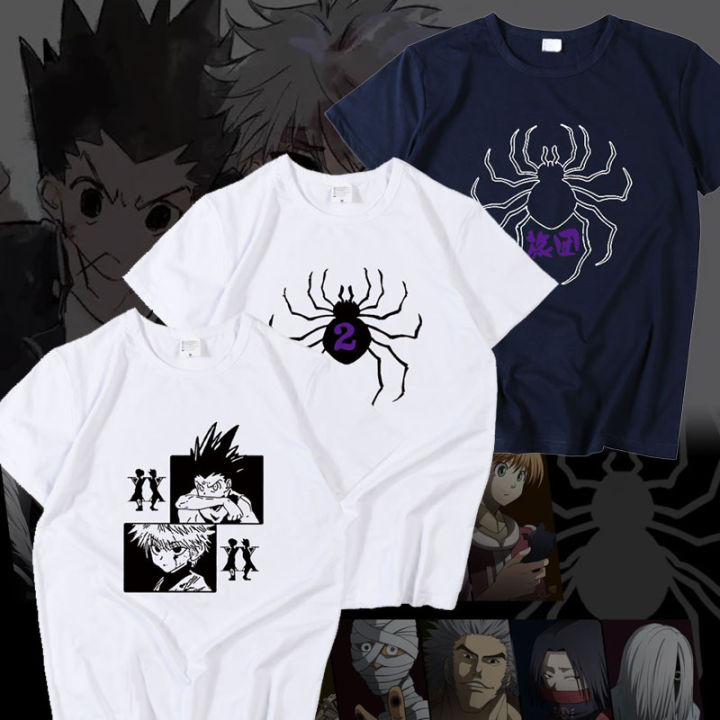 Anime Hunter x Hunter Gon Freaks Killua Zoldyck Feitan Spider T-shirt Cosplay T-shirt Men Women Summer Short Sleeve Tee Tops NEW