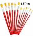 Pack of 12 Paint Brushes - Multi-Shape High Quality Paint Brushes Set - Acrylic Artist Paint Brush Set - Oil Painting Brush - Multipurpose Brushes -Craft Paint Brushes. 