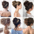 Lazy Style Wig Hair Bun Stretch Whiskers Fluffy Messy Hair Clip Pill Head Bridal Coiffure Package Buds Hairpin For Women. 