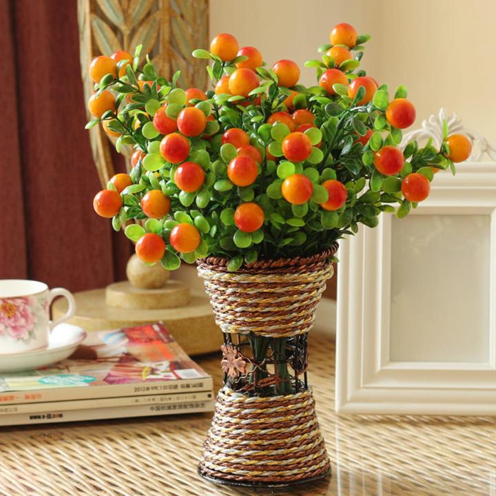 Fake Fruit Flower 6 Branches 18 Heads Lifelike Artificial Flower