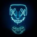 Douyin same v for vendetta LED scary full face mask Halloween glowing grimace horror graffiti party. 