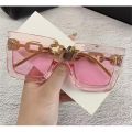 Fashion Box Chain UV Protective Frame Sunglasses for Women Girl. 