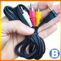 Male to 3 RCA Cable Male Audio Video AV Cable Wire | For Android Box & Forever Receiver Play On T.V. 