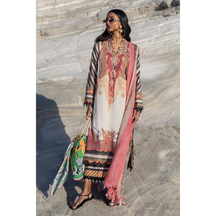 Sana Safinaz 3 Piece Printed Lawn Unstitched Suit - Muzlin Summer 2