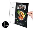 A5 Size 6 x 8.5 Inches Clear Design L Shaped Acrylic Table Display Stand - Paper Holder and Menu Holder. 