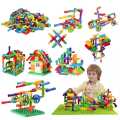 Interlocking Plastic Tubes Water Pipes with Wheels Building Blocks.. 