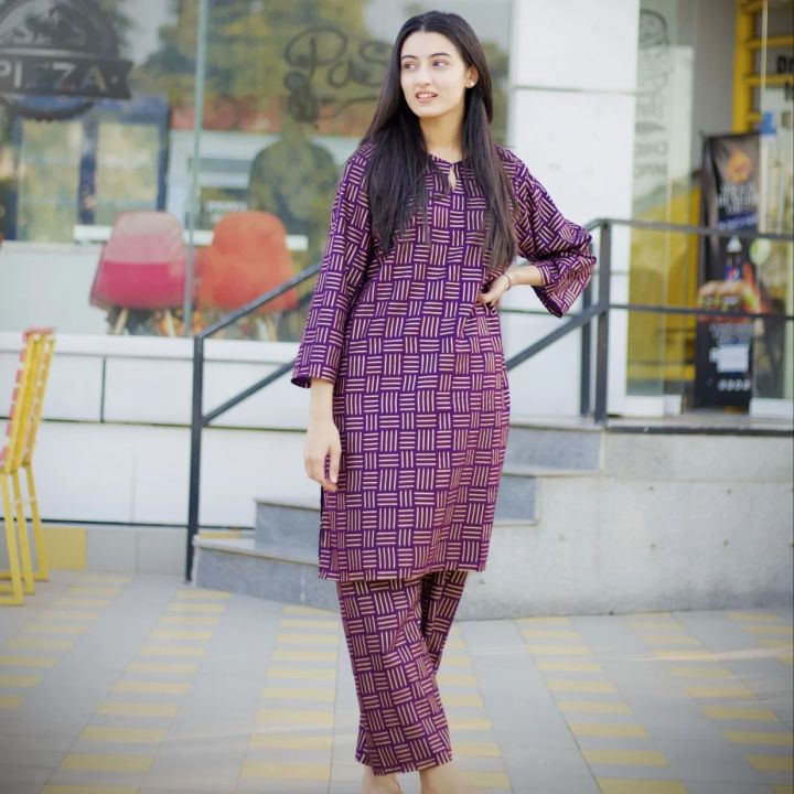 New Trendy 3D Linen 2Pc For Girls And Women'S - Stay Trendy With A New Linen 2-Piece Set - Elegant And Stylish