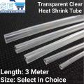 3 Meter Transparent Heat Shrink Tube Clear Heat Shrinkable Tubing Wrap Wire Wrap Wire Sell Connector Cable Sleeve. 