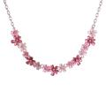 Cring Coco Necklace for Party Wedding Women's Trendy Zinc Alloy Flower Choker Chain Statement Necklaces Silver Color Jewelry. 