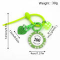 Creative Chip Keychain Eye-Catching Compact Colorful Number Plate Pendant Trendy Lightweight Dice Decoration for Gift Use. 