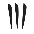 100 Pack Arrows Vanes 4 Inch Plastic Feather Fletching for DIY Archery Arrows - 50 Pack Black & 50 Pack Green. 