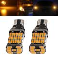 T10 W5W Car Parking Lights  - Amber/Orange - 45 Smd - Canbus - 1Pair. 
