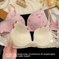 Sanrio Hello Kitty Women Underwear Bra Panty Set Cartoon No Wire Push Up Underwear Female's Breathable Gathered Bra S. 