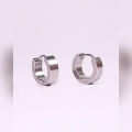 Silver Stainless Steel Earring Unisex. 
