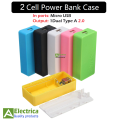 2, 5 ,8 Cell Dual USB DIY Power Bank Module  2, 5 ,8 Cell Solderless Plastic Power Bank Case 5 Cell 18650 battery holder case holder (Cells Not Included) by  Electrica. 