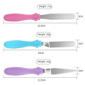3pc/set Small Cranked Angled Spatula Palette Knife Stainless Steel Cake Cream Knife Spatula Fondant Tools. 