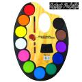 Water Colour / Color Palette 12 Shade / Colors With Free Painting and Drawing Brush For Kids. 