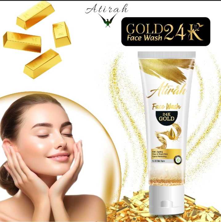 Atirah 24K Gold Face Wash | Brightening Facewash Illuminating & Deep ...