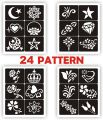 24 Pieces Kids Small Tattoo Stencils  Milti Pattern Temporary Tattoo  Reuseable. 