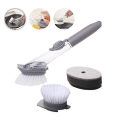 Kitchen Cleaning Brush with Soap Handle (Automatic Soap Dispensing). 