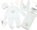 Newborn 11pcs Baby Boy Prince Clothes Gift Set - White. 