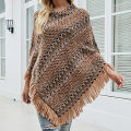 Poncho Coat Batwing Sleeve Loose-fitting Knitted Sweater Coat. 