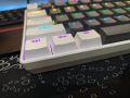 Rainbow RGB MEGAKEY  Mechanical Gaming Keyboard  60% Mechanical Gaming Keyboard with Blue Switches Colorful Backlight Black and White Combination Keys. 
