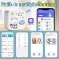 DOLEWA Mini Printer Portable Printer Thermal Printing Sticker Wireless Inkless Pocket Printer Self-adhesive Label 1200mAh. 