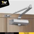 Automatic Door Closer: Residential Grade, Small Size, Hydraulic Operation, Aluminum Alloy Construction. 