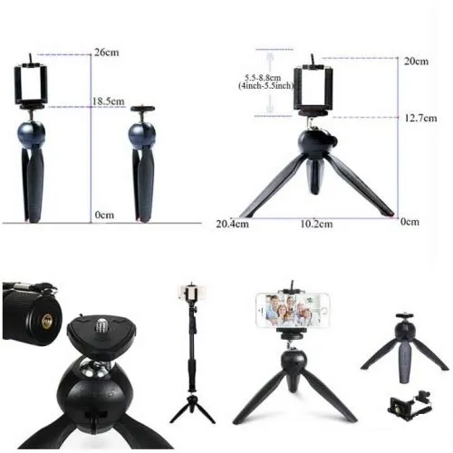 Mini%20Tripod%20Stand+%20Universal%20Mobile%20Holder/Mobile%20Mount%20Clip%20for%20Digital%20Camera%20&%20iPhone%20Android%20Phone%20Smartphones%20and%20Selfie%20Sticks,%20DSLR,with%20Universal%20Holder%20-%20Image%205